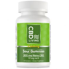 CBD Living - Broad Spectrum CBD Gummies - Sour - 10mg CBD per gummy / 30 count